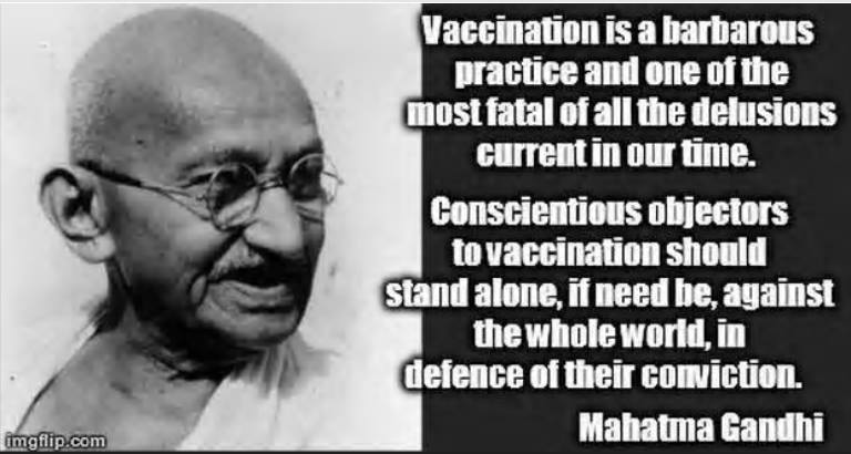 Gandhi on vaccinations